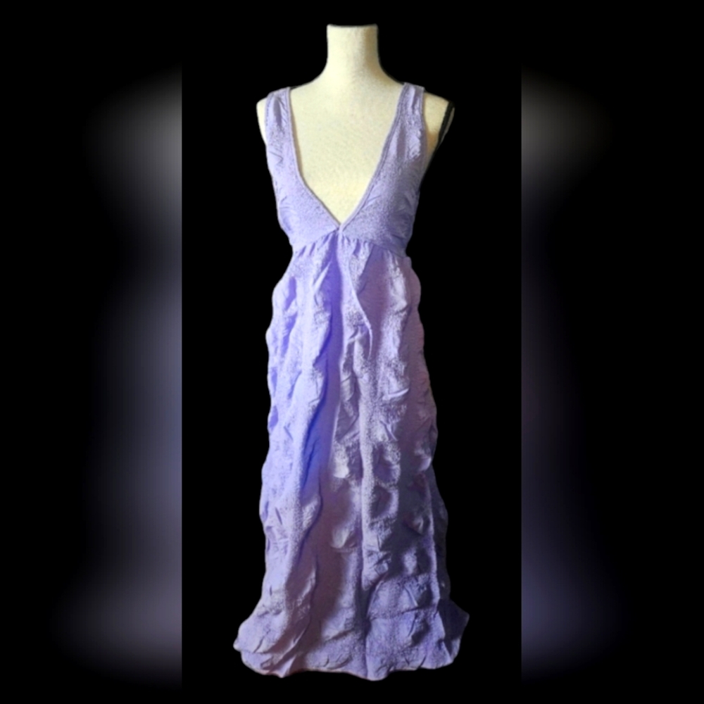 Double V Cut Empire Waist Dress